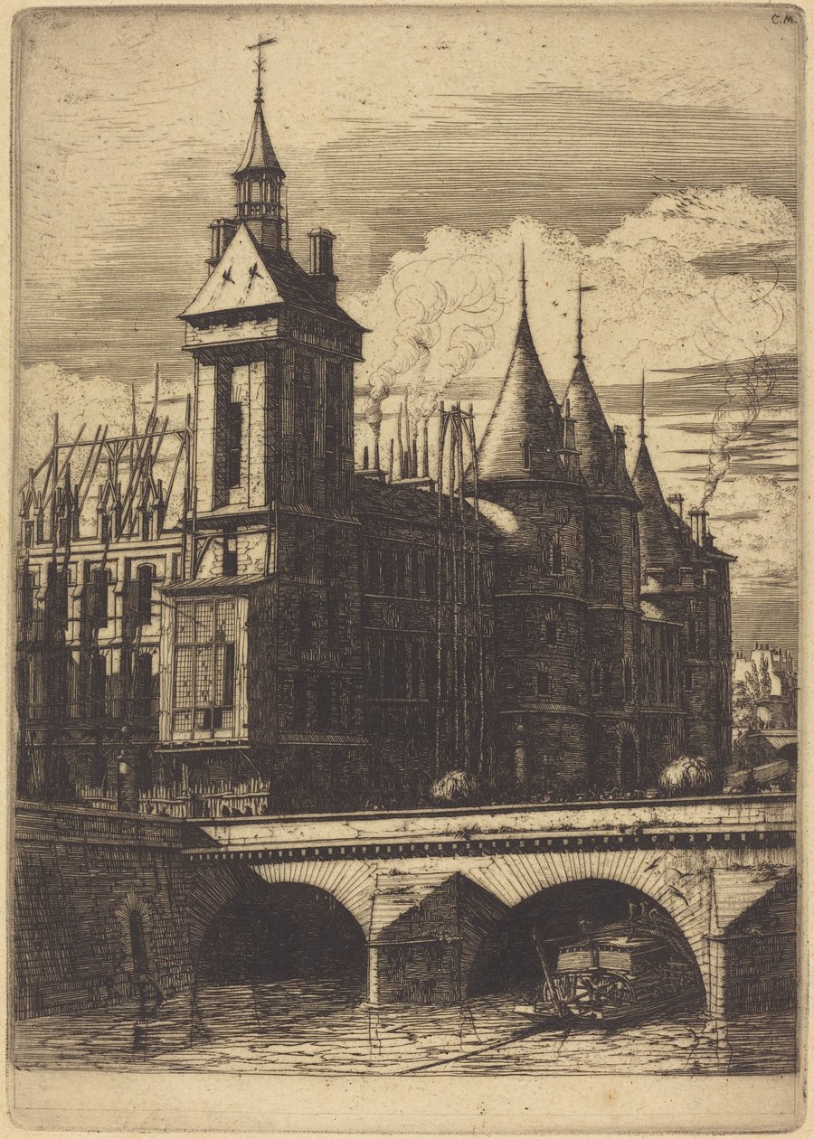 The Clock Tower, Paris by Charles Meryon