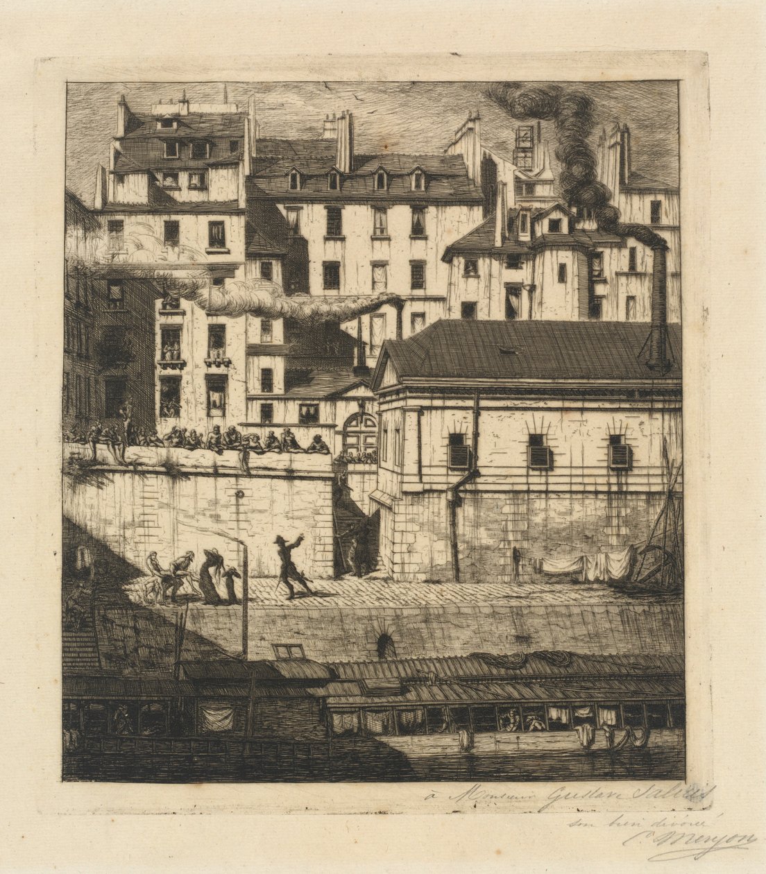 The Mortuary, Paris by Charles Meryon
