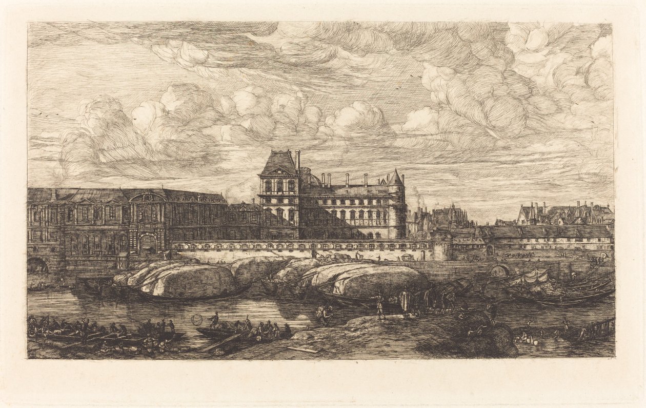 The Old Louvre, from a Painting by Zeeman, 1651 by Charles Meryon