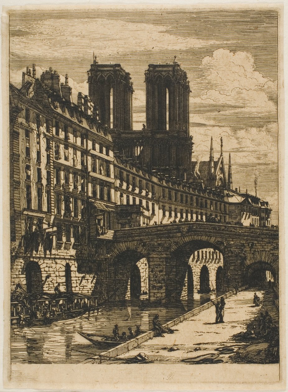 Le Petit Pont, Paris by Charles Meryon