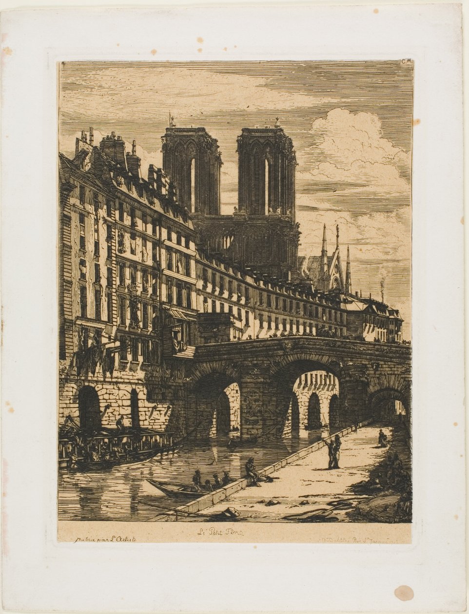 Le Petit Pont, Paris by Charles Meryon