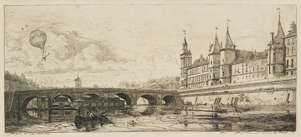 Le Pont-Au-Change by Charles Meryon