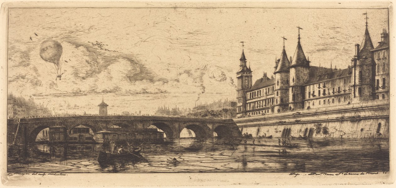Le Pont-au-Change, Paris by Charles Meryon