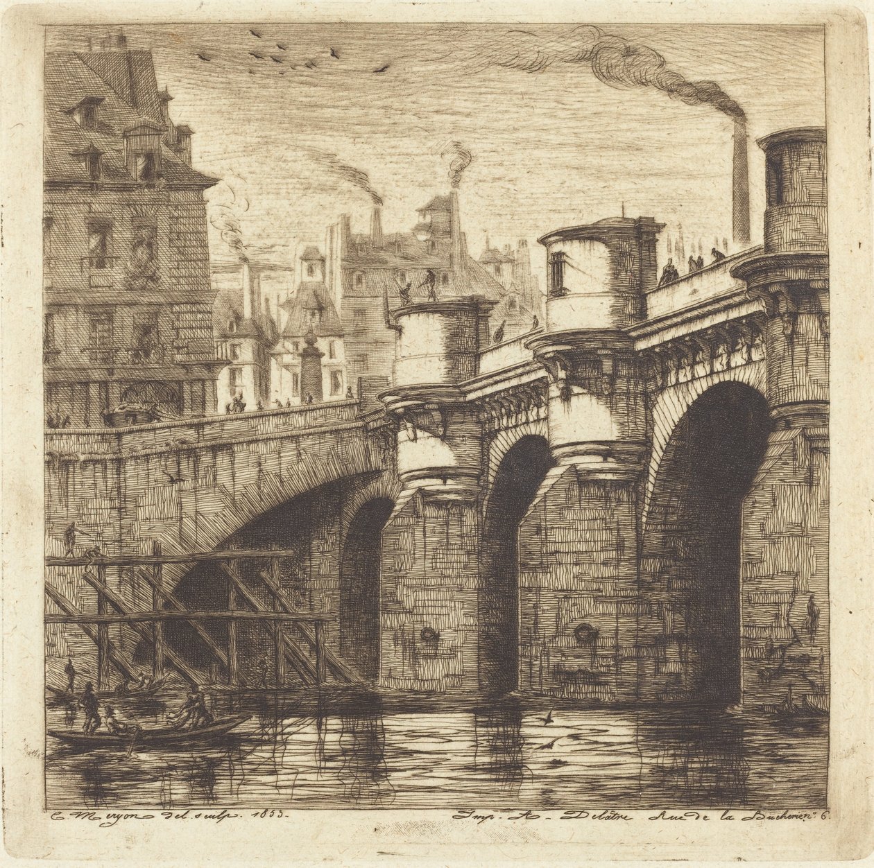 Le Pont Neuf, Paris by Charles Meryon