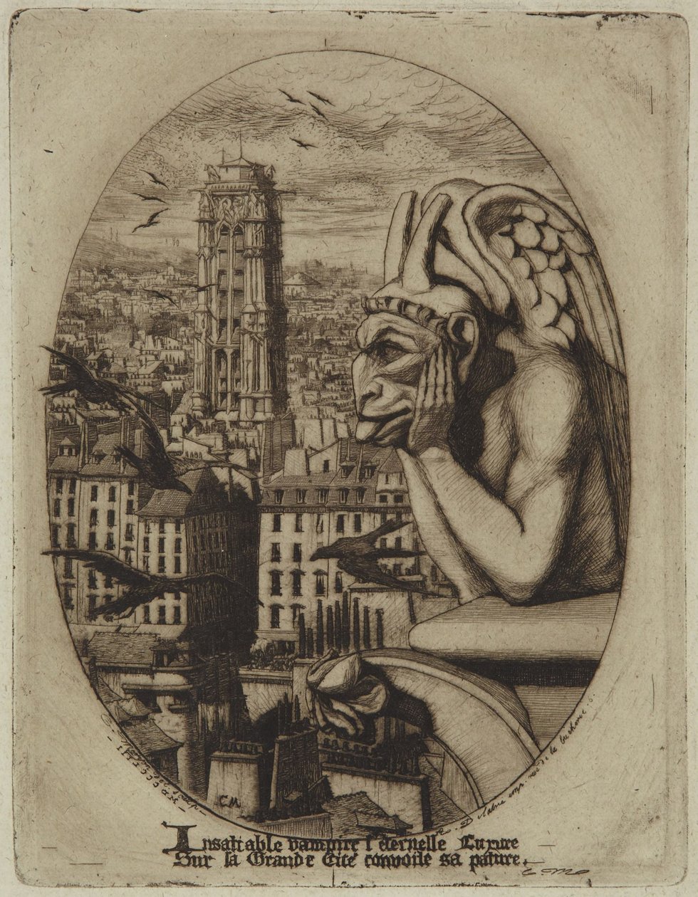 The Stryge by Charles Meryon