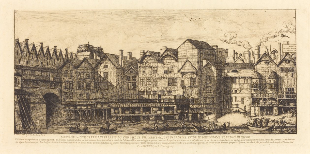 View of the City of Paris Towards the Close of the XVIIth Century by Charles Meryon