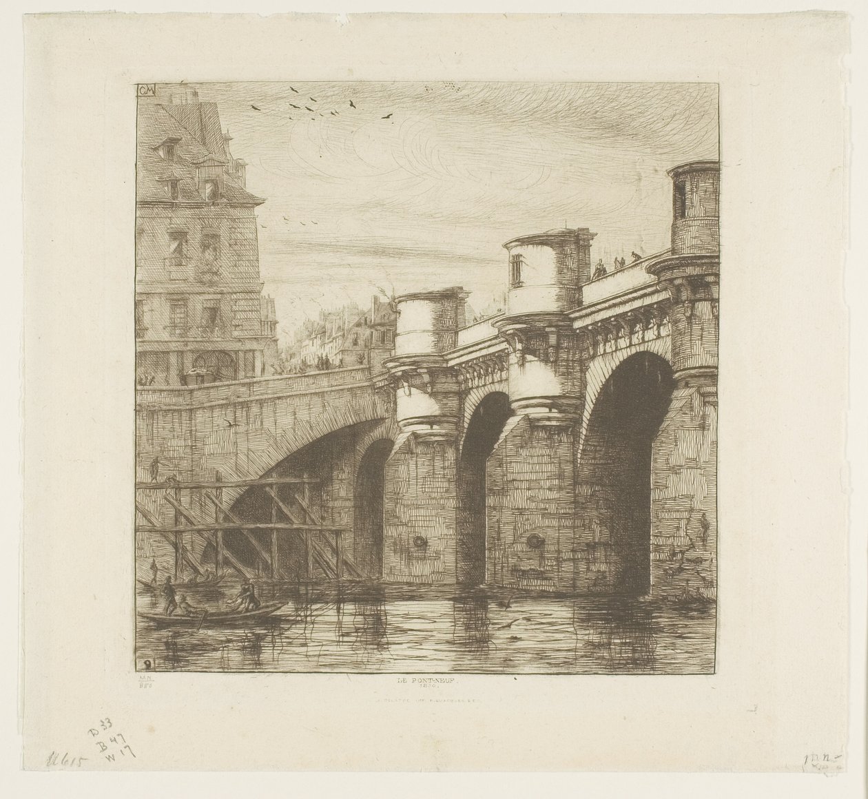 Pont-Neuf, Paris by Charles Meryon