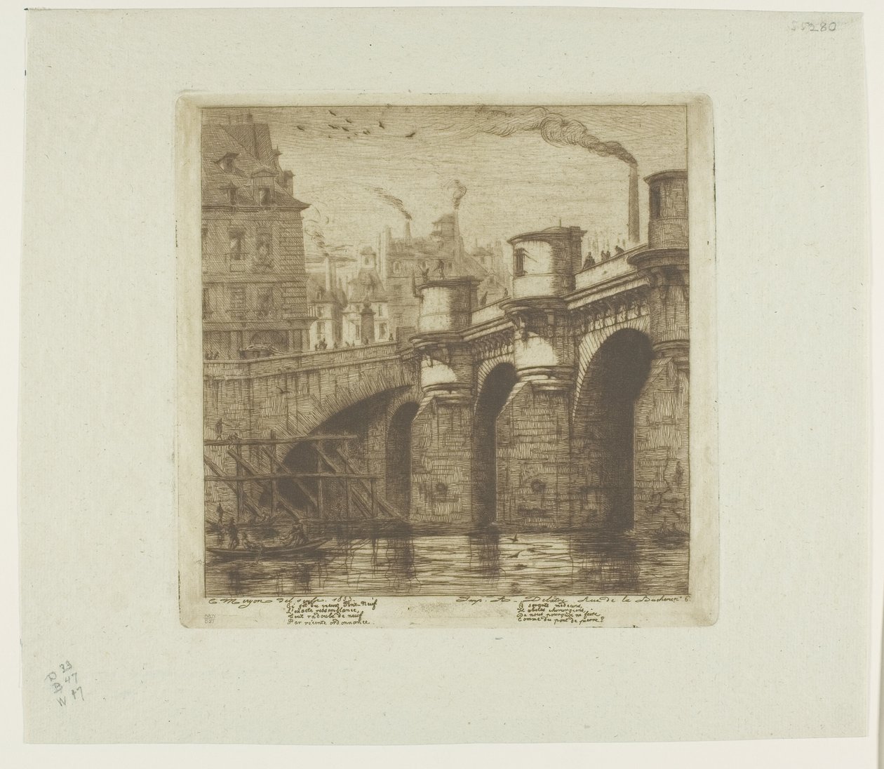 Pont-Neuf, Paris by Charles Meryon