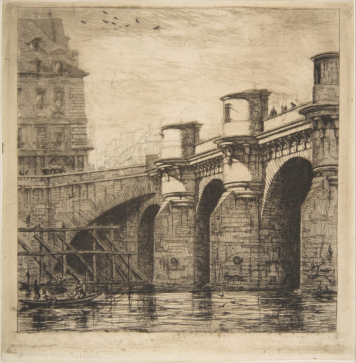 Pont Neuf, Paris by Charles Meryon