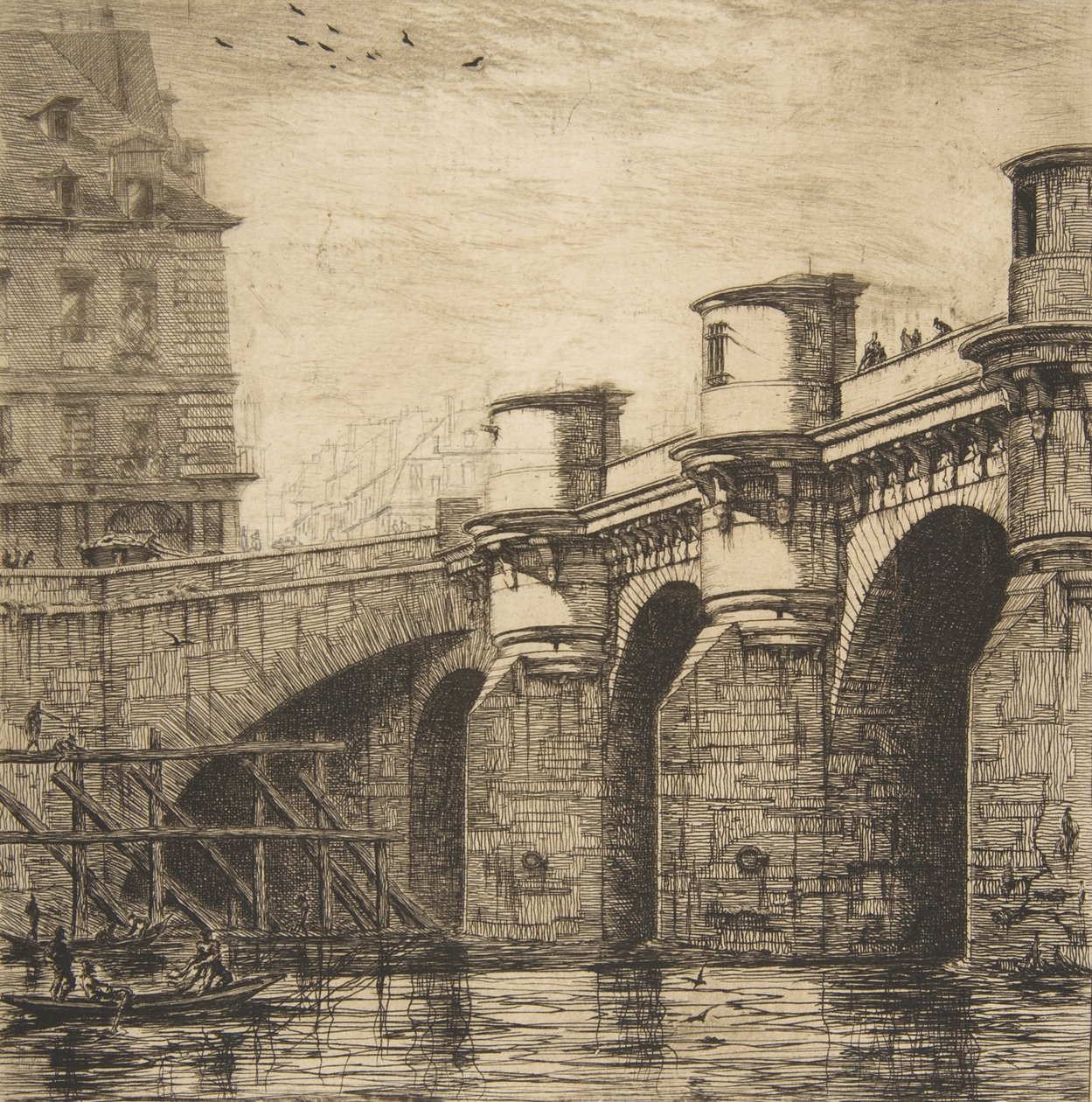 Pont-Neuf, Paris by Charles Meryon