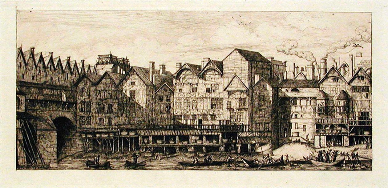 City Gate Towards the End of the 17th Century, Paris by Charles Meryon