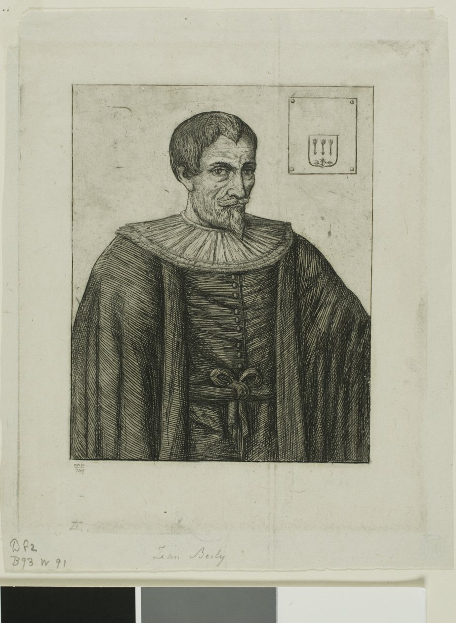 Portrait of Jean Besly, Historian by Charles Meryon