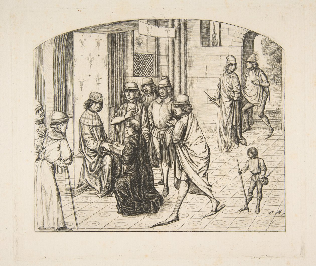 Presentation of Valerius Maximus to King Louis XI by Charles Meryon