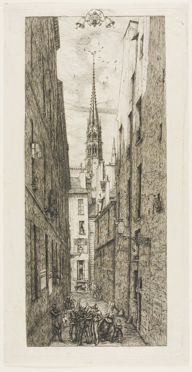 Rue des Chantres, Paris by Charles Meryon