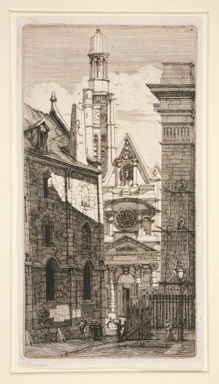 Saint-Etienne-du-Mont by Charles Meryon