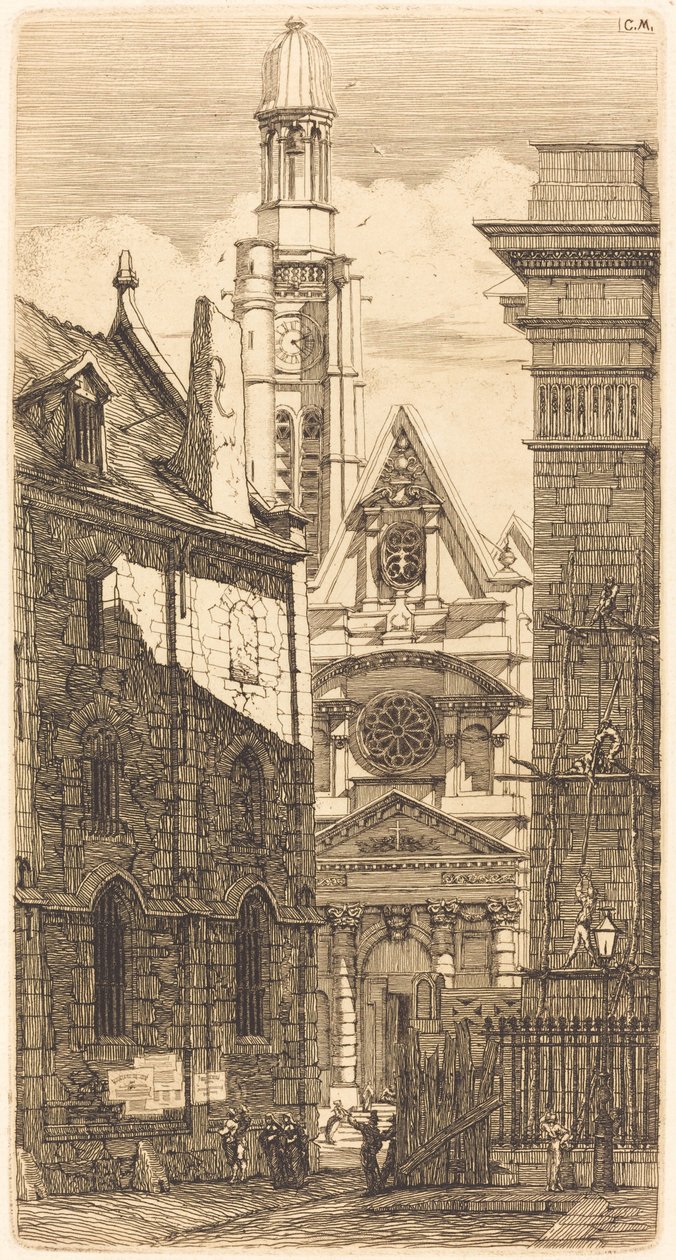 Saint-Etienne-du-Mont, Paris by Charles Meryon
