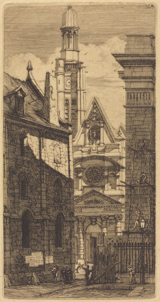 Saint-Etienne-du-Mont, Paris by Charles Meryon