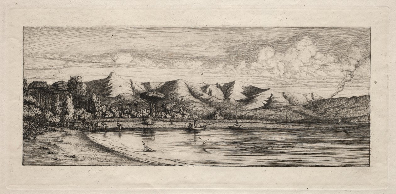 Seine Fishing off Charcoal Burner