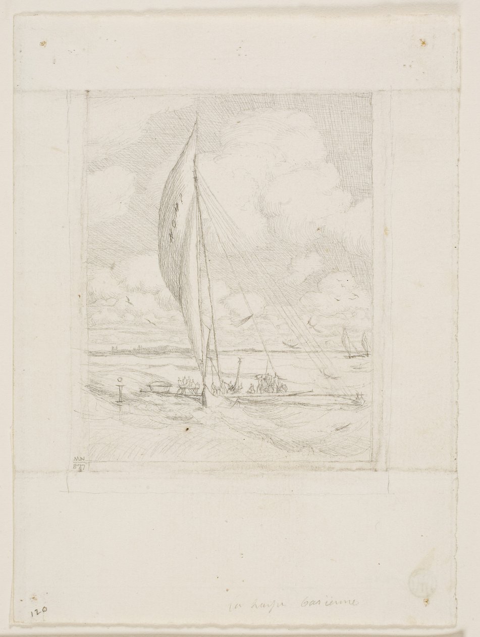Swift-Sailing Proa, Mulgrave Archipelago, Oceania by Charles Meryon