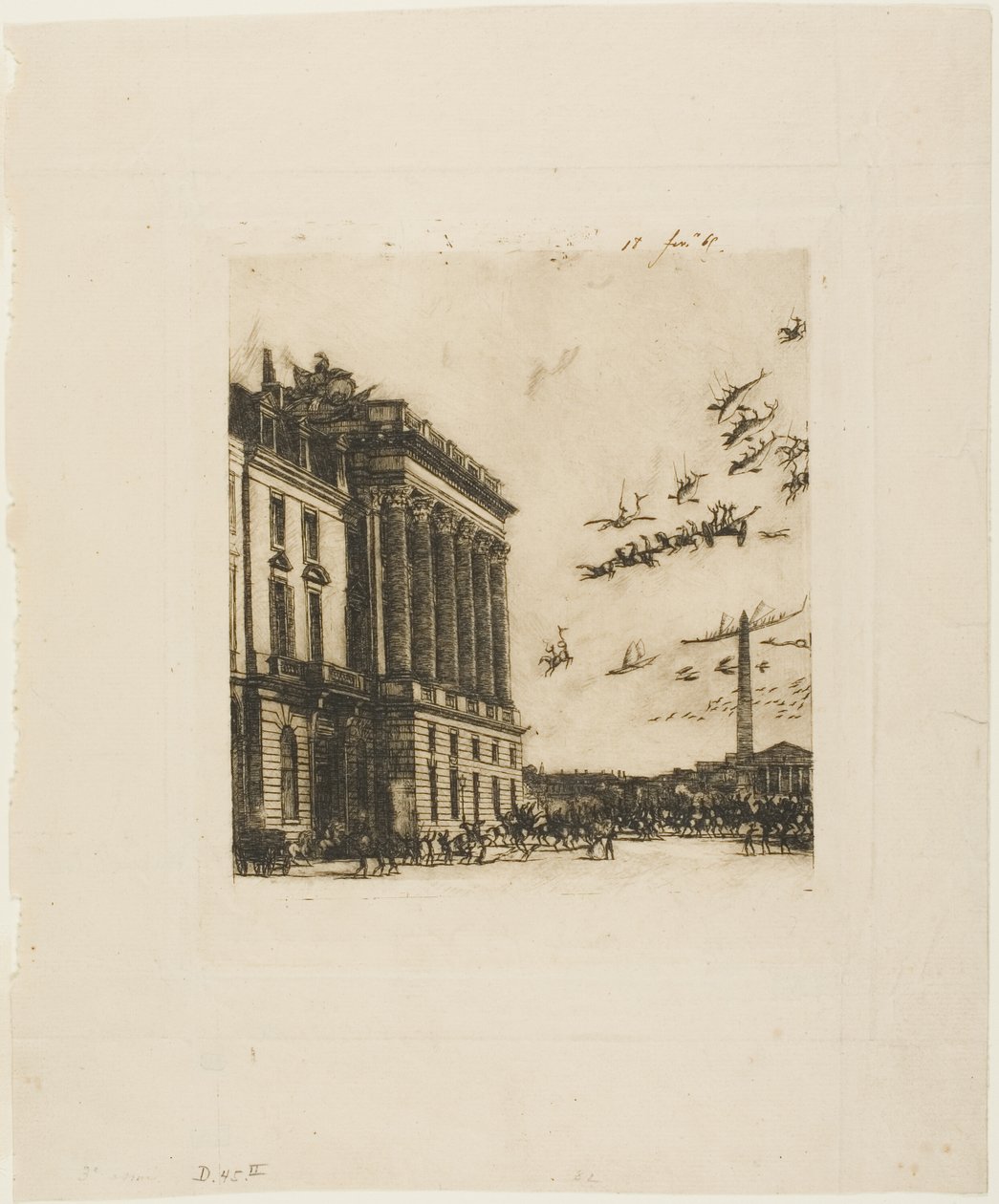 The Admiralty, Paris by Charles Meryon
