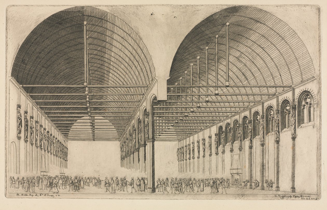 The Antechamber of the Palace of Justice, Paris by Charles Meryon