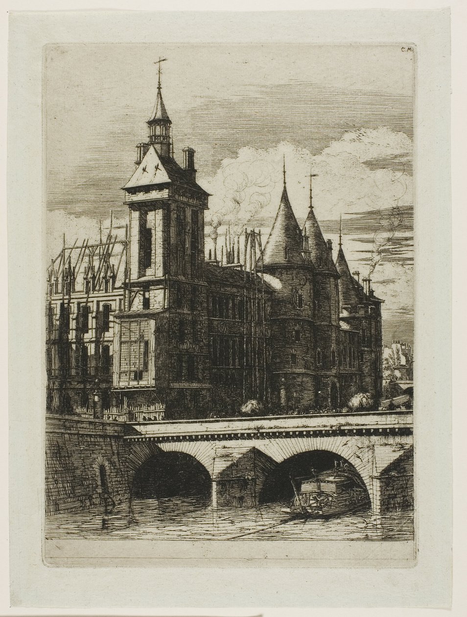 The Clock Tower, Paris by Charles Meryon
