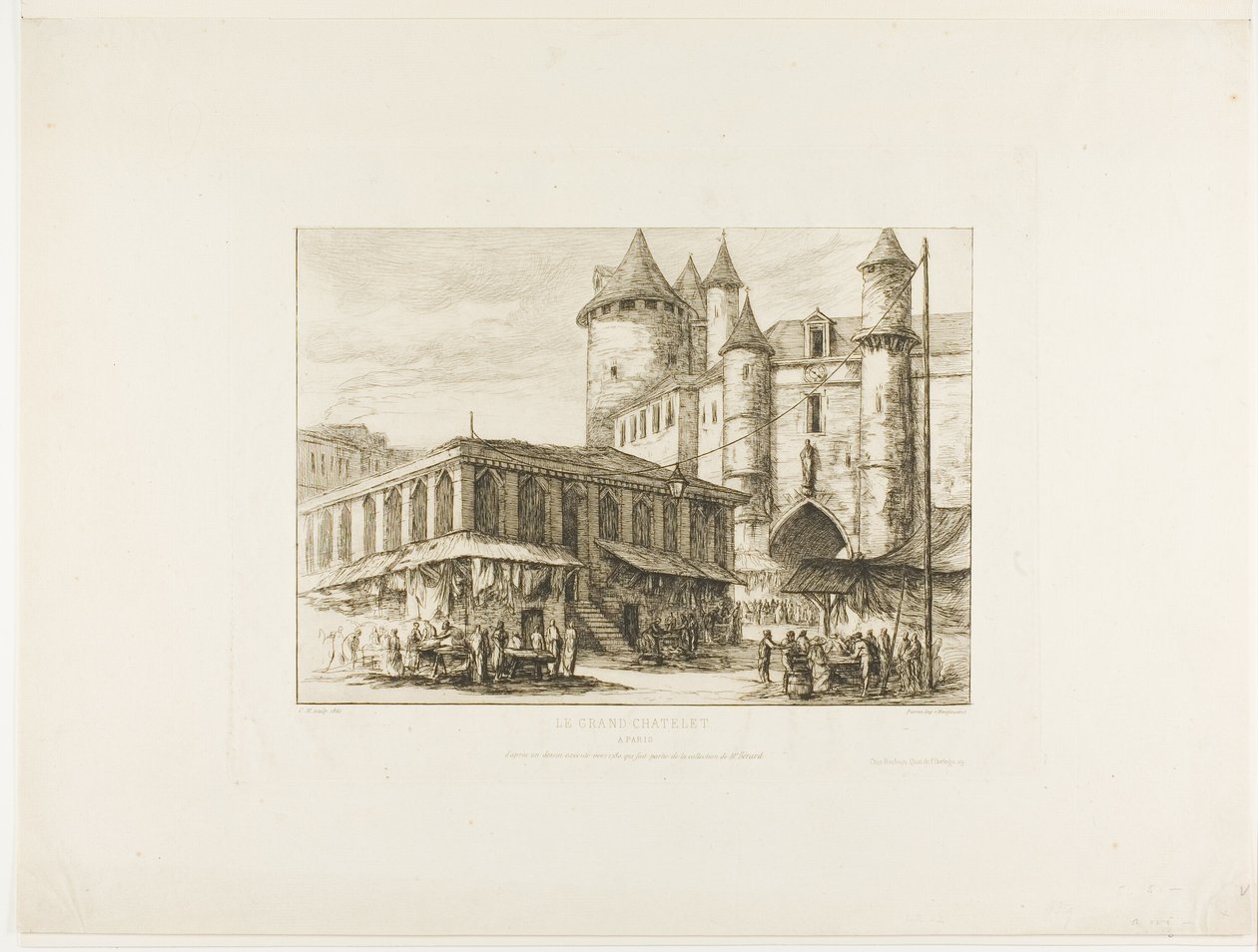 The Grand Châtelet, Paris, c. 1780 (after an earlier drawing) by Charles Meryon
