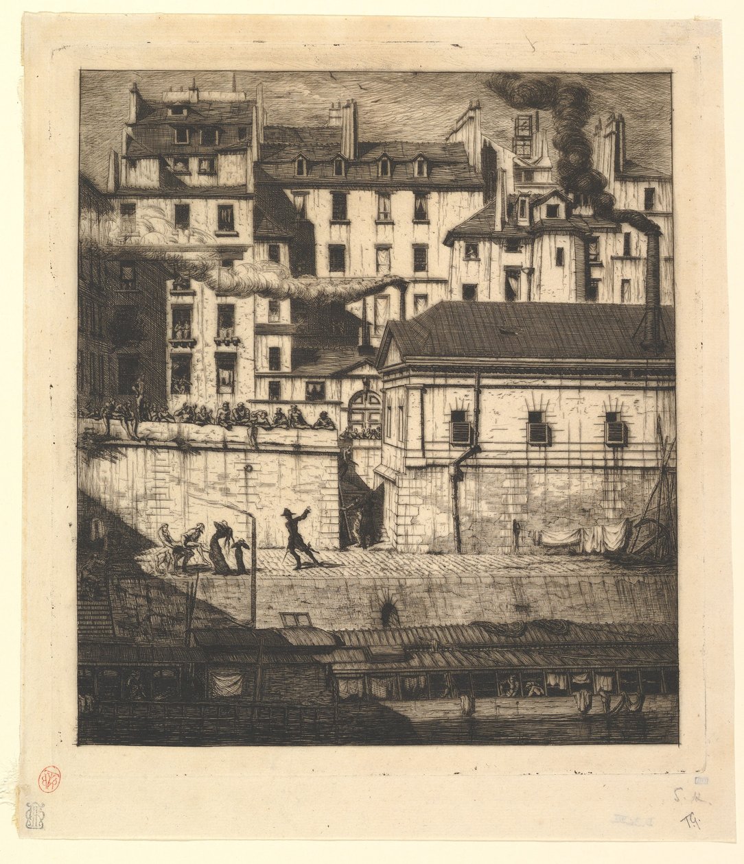 The Mortuary, Paris by Charles Meryon