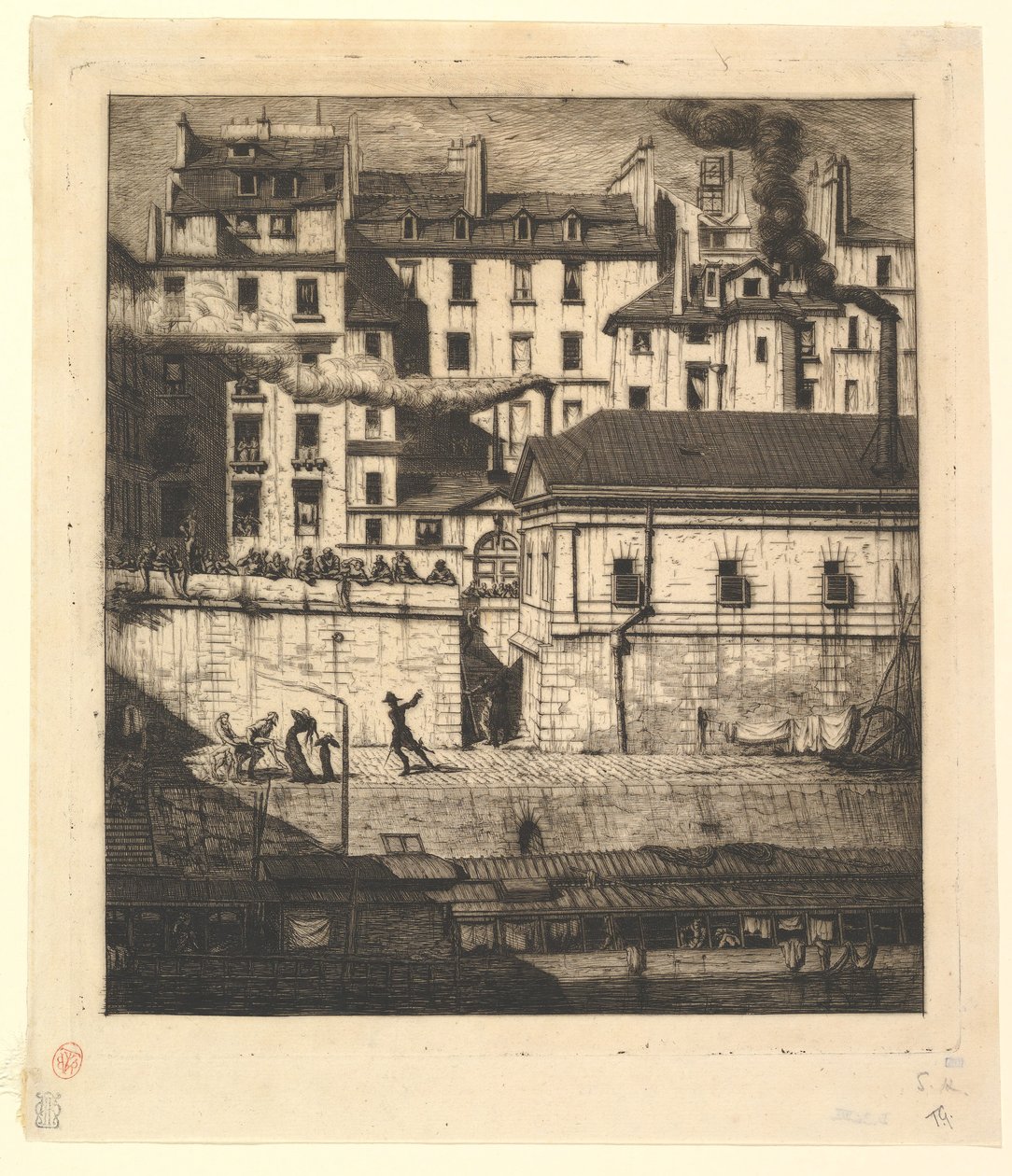 The Mortuary, Paris by Charles Meryon