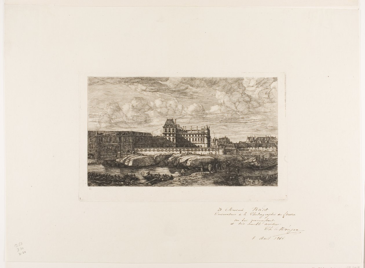The Old Louvre, Paris, 1651 by Charles Meryon