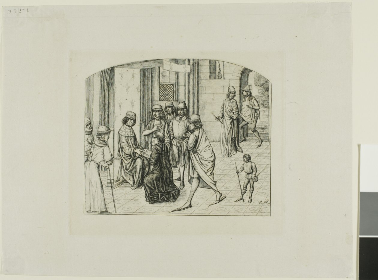 The Printer Valère Maxime being Presented to King Louis XI by Charles Meryon