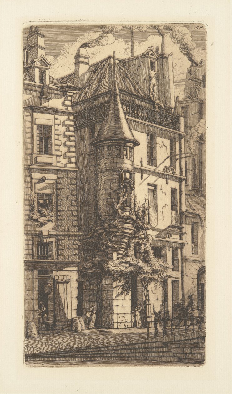 Turret, Rue de la Tixeranderie by Charles Meryon