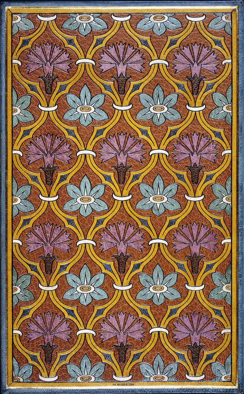 Inside Cover with Floral Design by Charles Meunier
