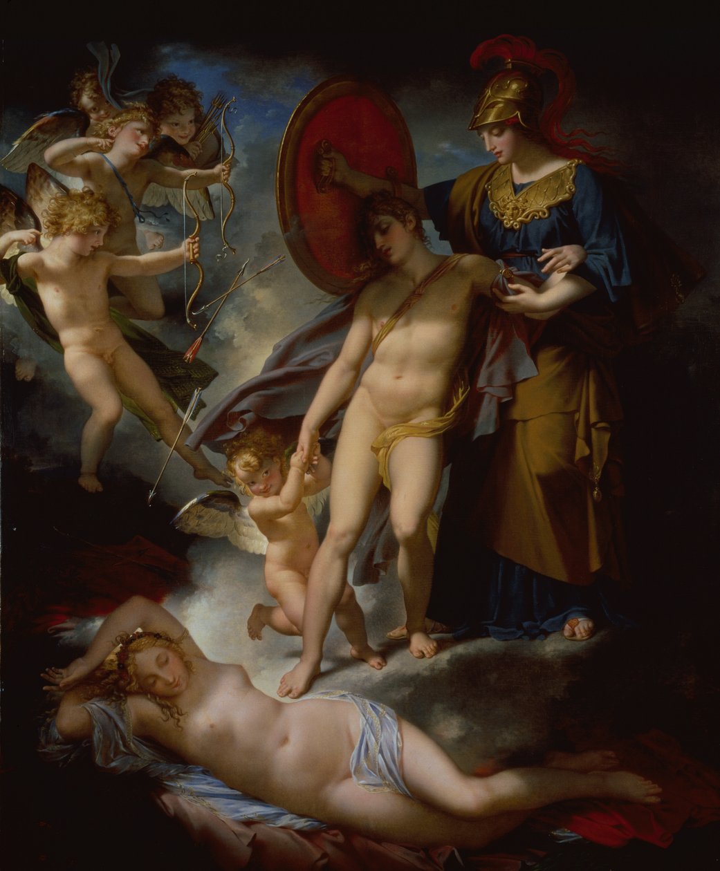 Wisdom defending Youth against Love by Charles Meynier