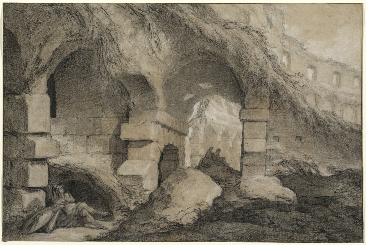 The Interior of the Colosseum by Charles Michel Ange Challe