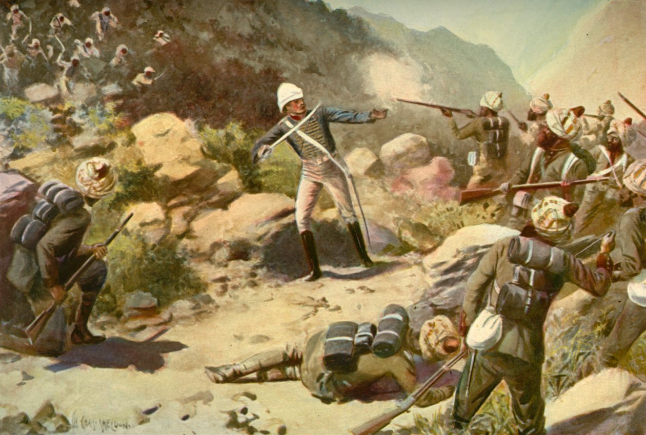Roberts Rallying the Pioneers at Umbeyla by Charles Mills Sheldon