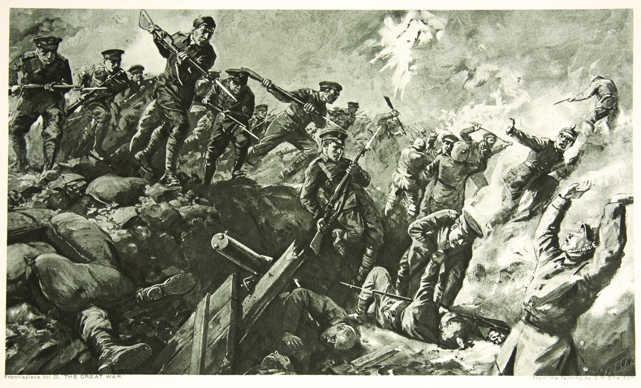 The Capture of the German Trenches at Neuve Chapelle by Charles Mills Sheldon