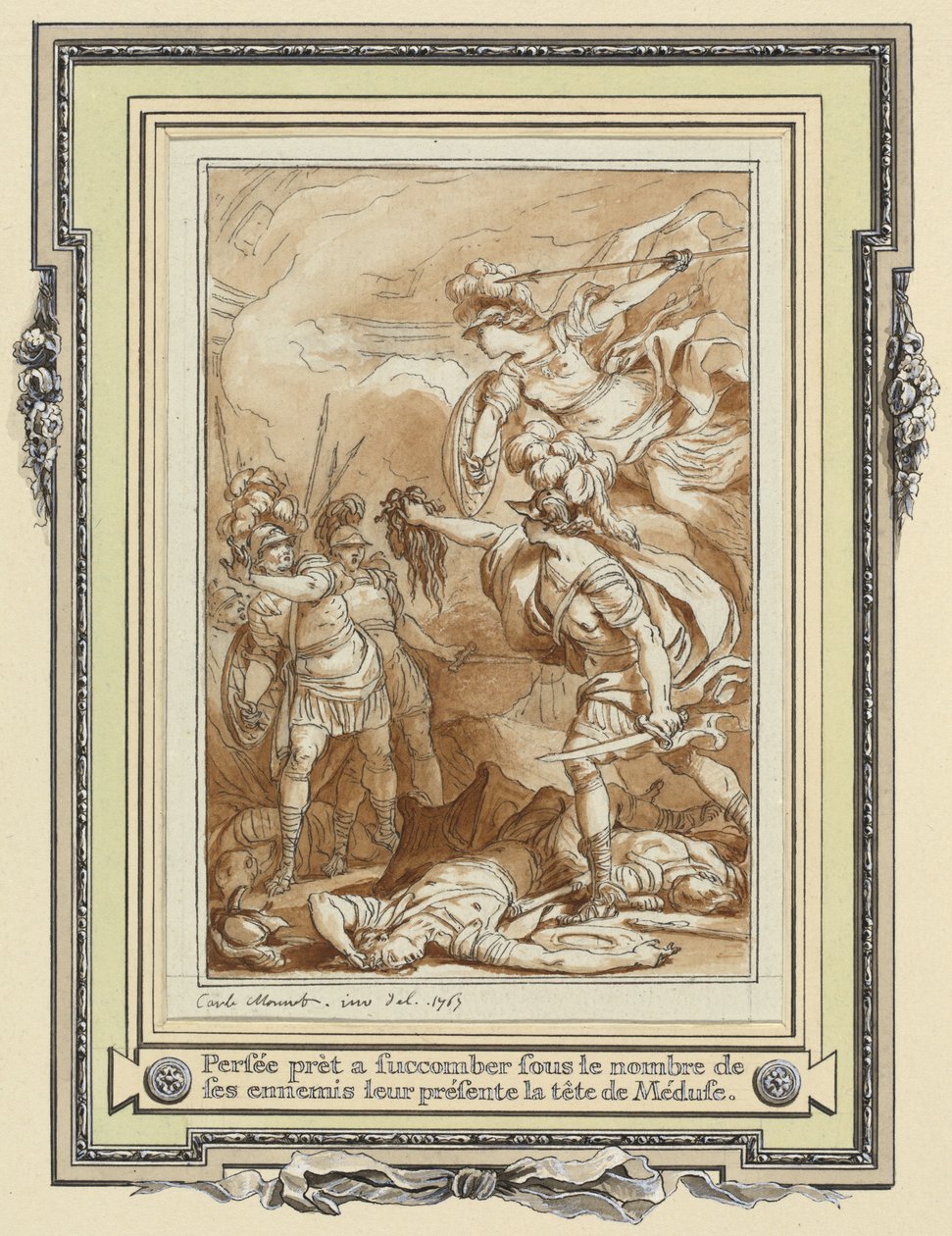 Perseus Turning Phinneas to Stone with the Head of Medusa by Charles Monnet