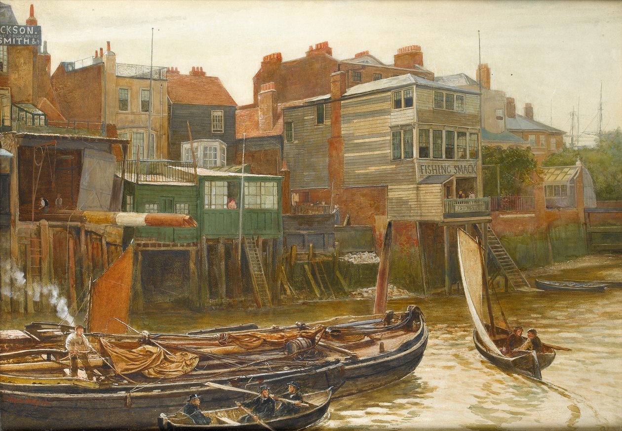 The Thames at Cold Harbour, Blackwall, 1896 by Charles Napier Hemy