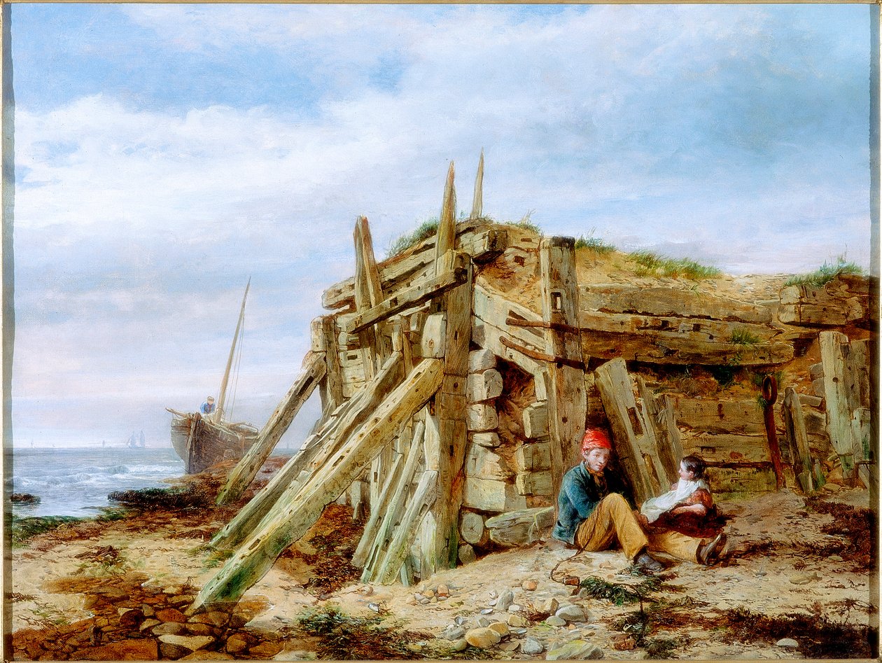 Under the Breakwater by Charles Napier Hemy