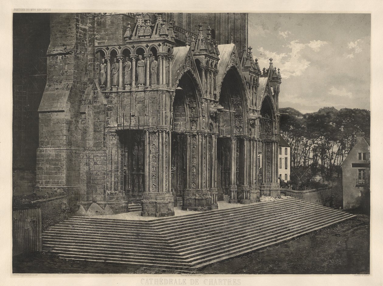 Chartres Cathedral. South Porch. by Charles Nègre