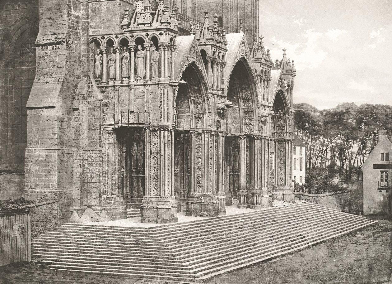 Cathedral of Chartres - South Porch 12th Century by Charles Nègre
