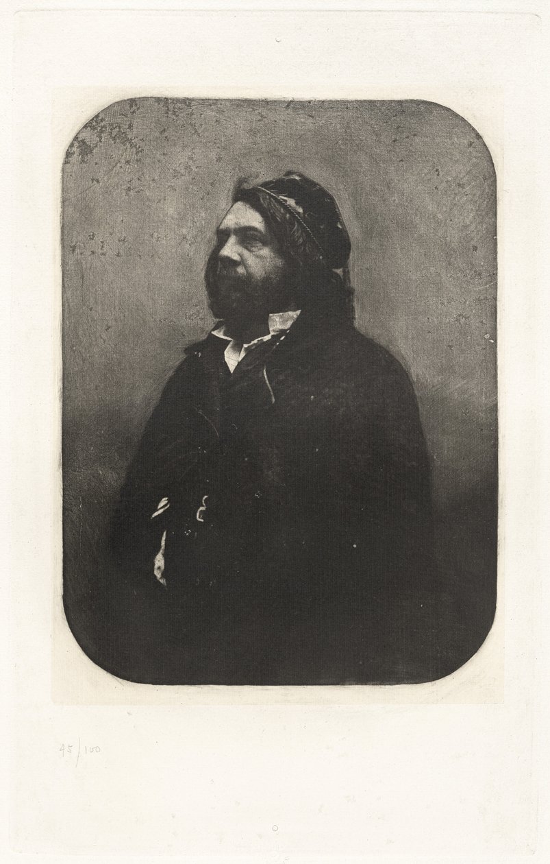 Plate VIII – Portrait of Théophile Gautier, by Nadar by Charles Nègre