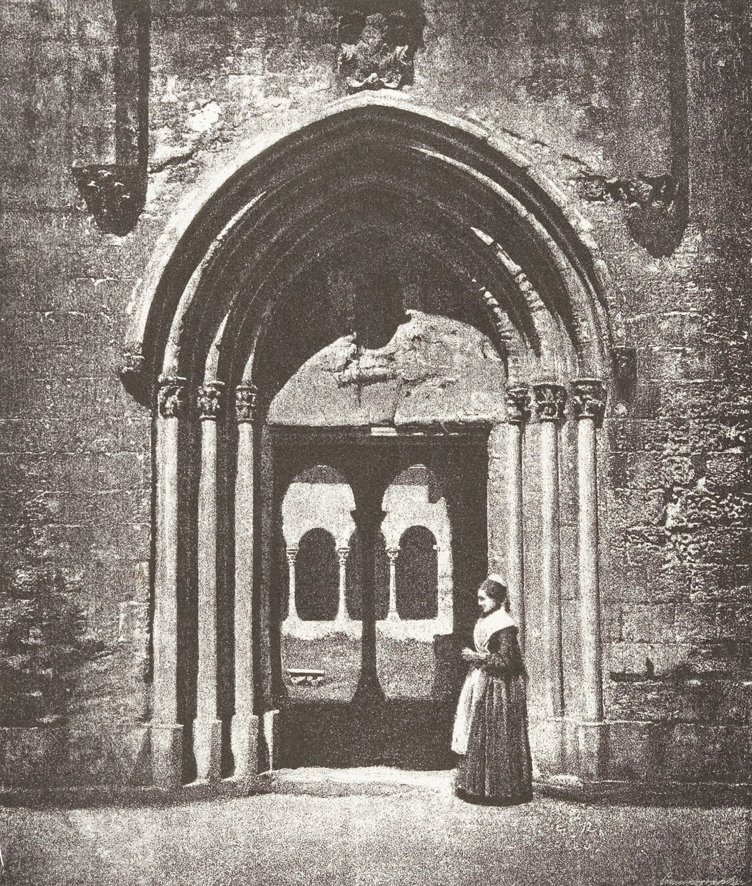 Portail Saint-Trophime, Entrée Du Cloître, Arles, Église Métropolitaine de Saint-Trophime, 1852 by Charles Nègre