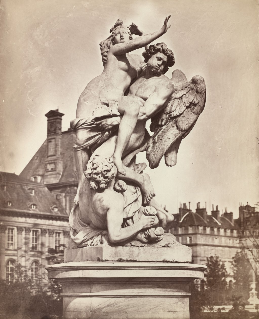 Statue des Tuileries: G. Marsy et A. Flamen: Boreas Abducting Oreithyia by Charles Nègre