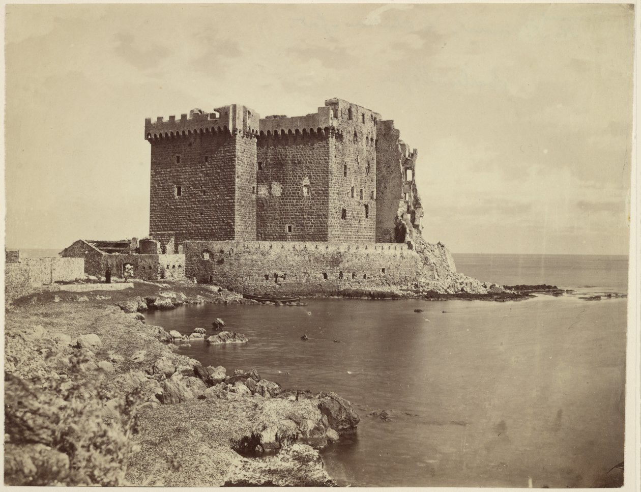 The Castle on the Island of Saint-Honorat, near Cannes by Charles Nègre
