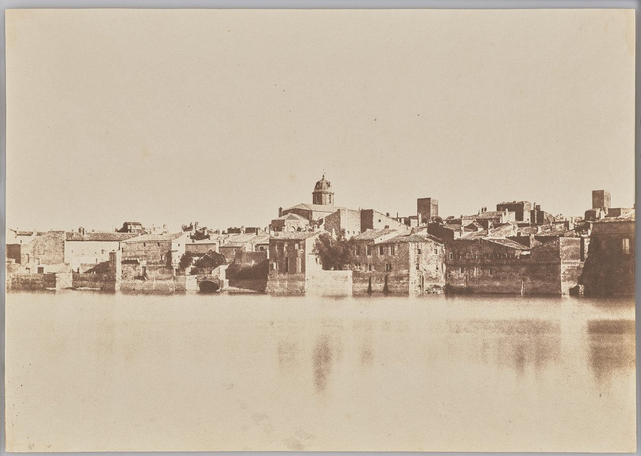 View from the Banks of the Rhône, “Arles” by Charles Nègre