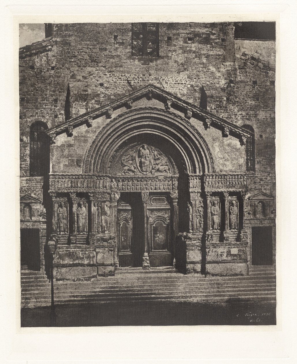 Plate VI – Entrance of Saint Trophime of Arles by Charles Nègre, André Jammes