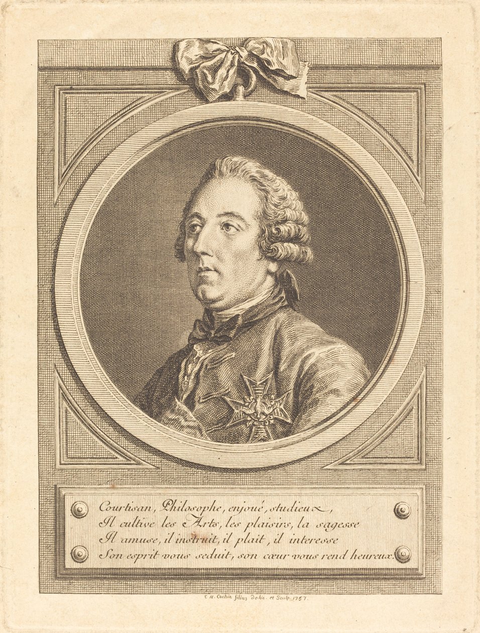 Louis Cesar de La Baume-le-Blanc by Charles Nicolas Cochin II