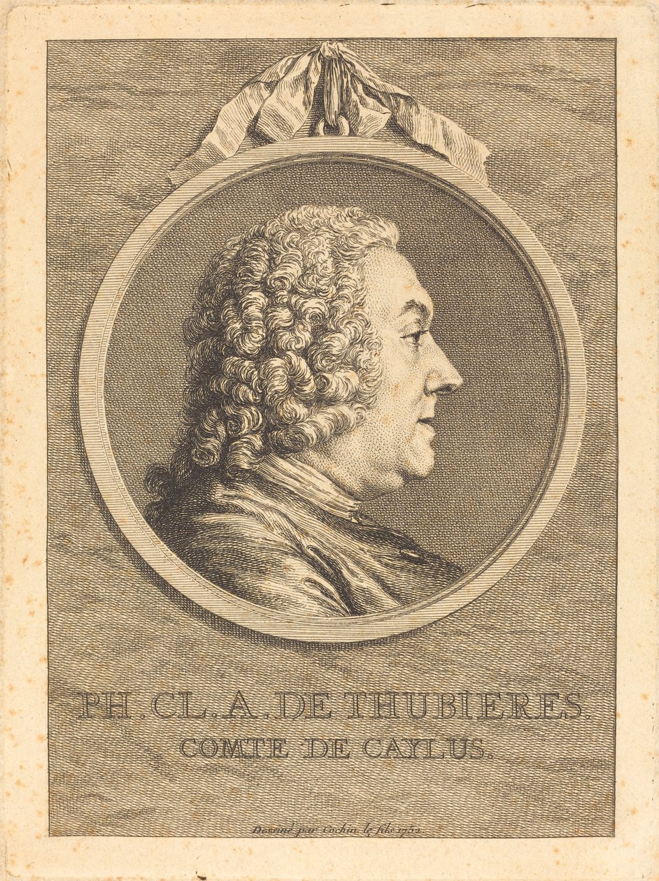 Ph.Cl.A. de Thubieres, Comte de Caylus by Charles Nicolas Cochin II